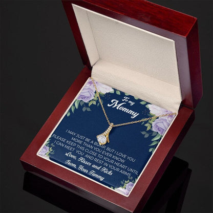 Jewelry, Necklace, Message Card, From Tummy To New Mom, Mother's Day Gift, Purple Rose Corner, Alluring Beauty Necklace Gift