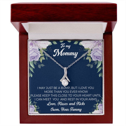 Jewelry, Necklace, Message Card, From Tummy To New Mom, Mother's Day Gift, Purple Rose Corner, Alluring Beauty Necklace Gift