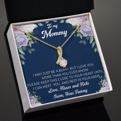 Jewelry, Necklace, Message Card, From Tummy To New Mom, Mother's Day Gift, Purple Rose Corner, Alluring Beauty Necklace Gift