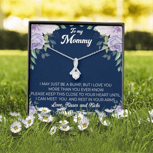 Jewelry, Necklace, Message Card, From Tummy To New Mom, Mother's Day Gift, Purple Rose Corner, Alluring Beauty Necklace Gift