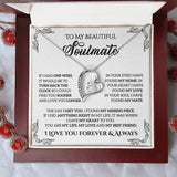 To My Soulmate, Forever Love Necklace, Valentine Gifts For Her, Gift For Girlfriend Wife