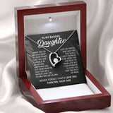 To My Badass Daughter Necklace, Forever Love Necklace, Daughter Jewelry