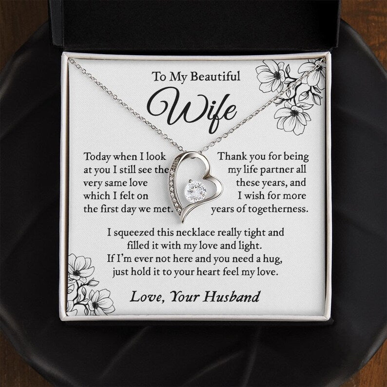 To My Wife Necklace, Forever Love Necklace, Valentine Gift For Her, Gift For Soulmate, Gift For Her