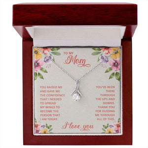 Jewelry, Necklace, Message Card, Mother's Day Gift, Flower Art Corner, Alluring Beauty Necklace Gift, To Mom From Daughter Son