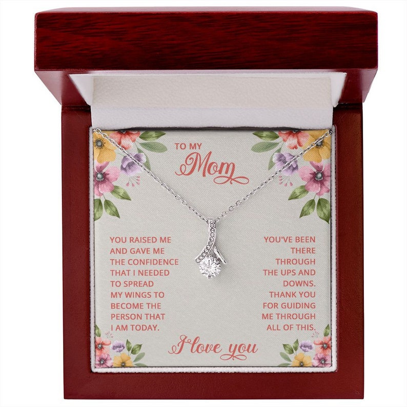 Jewelry, Necklace, Message Card, Mother's Day Gift, Flower Art Corner, Alluring Beauty Necklace Gift, To Mom From Daughter Son