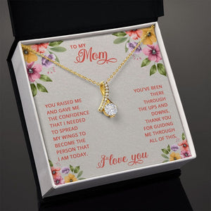 Jewelry, Necklace, Message Card, Mother's Day Gift, Flower Art Corner, Alluring Beauty Necklace Gift, To Mom From Daughter Son