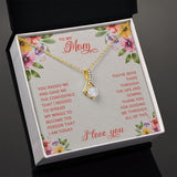 Jewelry, Necklace, Message Card, Mother's Day Gift, Flower Art Corner, Alluring Beauty Necklace Gift, To Mom From Daughter Son
