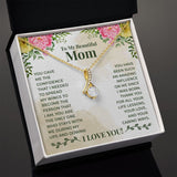 Jewelry, Necklace, Message Card, Mother's Day Gift, Colorful Flowers, Alluring Beauty Necklace Gift, To Mom From Daughter Son