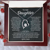 To My Daughter Necklace, Forever Love Necklace, Gift From Dad, Daughter Jewelry