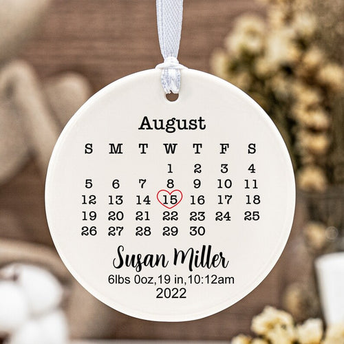 Personalised Wedding Christmas Baubles | Wedding Decorations With Months | Wedding Calendar Decorations | Engagement Calendar Ornament