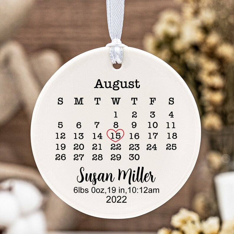 Personalised Wedding Christmas Baubles | Wedding Decorations With Months | Wedding Calendar Decorations | Engagement Calendar Ornament