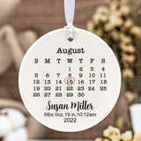 Personalised Wedding Christmas Baubles | Wedding Decorations With Months | Wedding Calendar Decorations | Engagement Calendar Ornament