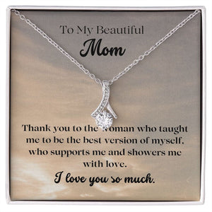 Jewelry, Necklace, Message Card, Evening Sky Pattern, Mother's Day Gift, Alluring Beauty Gift To Mom From Daughter, Son