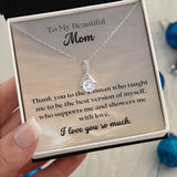 Jewelry, Necklace, Message Card, Evening Sky Pattern, Mother's Day Gift, Alluring Beauty Gift To Mom From Daughter, Son