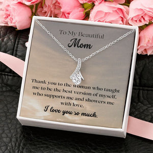 Jewelry, Necklace, Message Card, Evening Sky Pattern, Mother's Day Gift, Alluring Beauty Gift To Mom From Daughter, Son