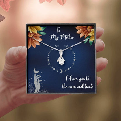 Jewelry, Necklace, Message Card, Mother's Day Gift, Starry Circle, To The Moon And Back, Alluring Beauty Necklace Gift, To Mom From Daughter Son
