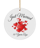 10Th Anniversary Ornament, 10Th Wedding Anniversary Gift, 10Th Wedding Anniversary Ornament, 10Th Anniversary Gifts, Ten Year Anniversary