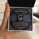 To My Soulmate Necklace, Valentine Gift For Her, Gift For Soulmate, Gift For Her, Forever Love Necklace