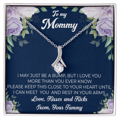 Jewelry, Necklace, Message Card, From Tummy To New Mom, Mother's Day Gift, Purple Rose Corner, Alluring Beauty Necklace Gift