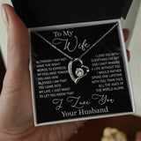 To My Wife Necklace, Forever Love Necklace, Valentine Gift For Women, Anniversary Gift For Wife