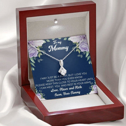 Jewelry, Necklace, Message Card, From Tummy To New Mom, Mother's Day Gift, Purple Rose Corner, Alluring Beauty Necklace Gift