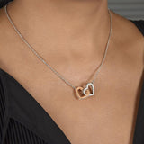 To My Daughter Interlocking Hearts Necklace, Gift For Daughter from Mom Dad, Parents Gift To Daughter, Daughter Mother Father Necklace
