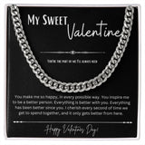 My Sweet Valentine Gift For Him, Cuban Link Chain, Valentines Gift Ideas, Husband Valentine, Boyfriend Valentine, Cuban Link Chain Men