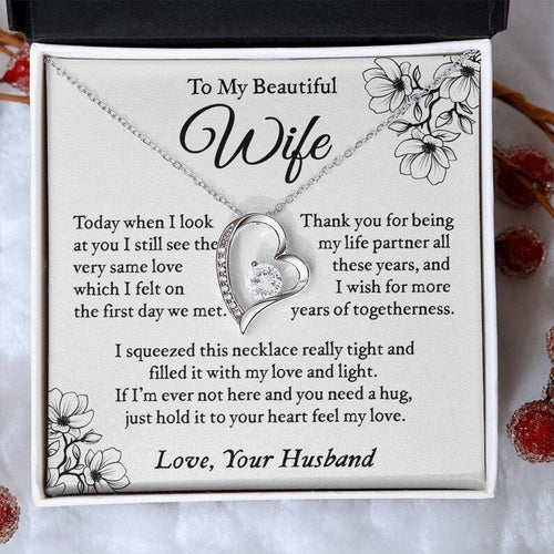 To My Wife Necklace, Forever Love Necklace, Valentine Gift For Her, Gift For Soulmate, Gift For Her