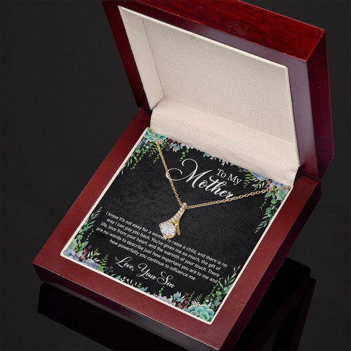 Jewelry, Necklace, Personalized Message Card, Garden Frame, Mother's Day Gift,  Alluring Beauty Necklace Gift For Mom From Daughter, Son