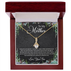 Jewelry, Necklace, Personalized Message Card, Garden Frame, Mother's Day Gift,  Alluring Beauty Necklace Gift For Mom From Daughter, Son