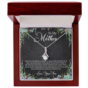 Jewelry, Necklace, Personalized Message Card, Garden Frame, Mother's Day Gift,  Alluring Beauty Necklace Gift For Mom From Daughter, Son