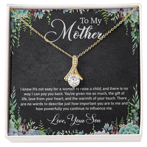 Jewelry, Necklace, Personalized Message Card, Garden Frame, Mother's Day Gift,  Alluring Beauty Necklace Gift For Mom From Daughter, Son