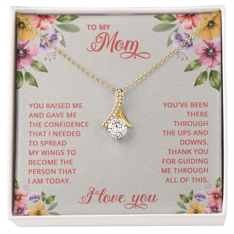 Jewelry, Necklace, Message Card, Mother's Day Gift, Flower Art Corner, Alluring Beauty Necklace Gift, To Mom From Daughter Son