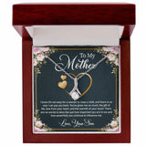 Jewelry, Necklace, Personalized Message Card, Pink Flower Frame, Mother's Day Gift, Alluring Beauty Necklace Gift For Mom From Daughter Son