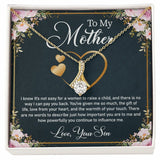 Jewelry, Necklace, Personalized Message Card, Pink Flower Frame, Mother's Day Gift, Alluring Beauty Necklace Gift For Mom From Daughter Son
