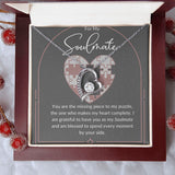 My Soulmate Forever Love Necklace Gift For Her, Wife, Girlfriend, Anniversary, Wedding, Valentine, Birthday with Message Card, For my Love