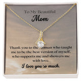 Jewelry, Necklace, Message Card, Evening Sky Pattern, Mother's Day Gift, Alluring Beauty Gift To Mom From Daughter, Son