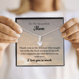 Jewelry, Necklace, Message Card, Evening Sky Pattern, Mother's Day Gift, Alluring Beauty Gift To Mom From Daughter, Son