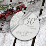 Personalized Wedding Anniversary Gift, 30Th Anniversary Ornament, Custom Gift For Couple, Valentines Day Gift,Anniversary Gift For Mom & Dad