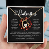 To My Valentine, Valentines Day Gift, To My Wife Girlfriend Soulmate Valentine Gift, Forever Love White Gold or Yellow Gold Necklace