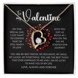 To My Valentine, Valentines Day Gift, To My Wife Girlfriend Soulmate Valentine Gift, Forever Love White Gold or Yellow Gold Necklace