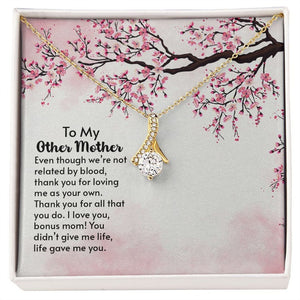 Jewelry, Necklace, Message Card, Pink Cherry Blossom, Mother's Day Gift, Alluring Beauty Necklace To My Other Mother