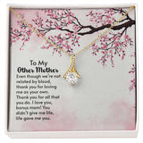 Jewelry, Necklace, Message Card, Pink Cherry Blossom, Mother's Day Gift, Alluring Beauty Necklace To My Other Mother