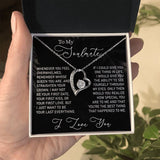 To My Soulmate Necklace, Forever Love Necklace, Gift for Wife Girlfriend Fiancée, Anniversary Necklace, Valentine's Day Gift for Her