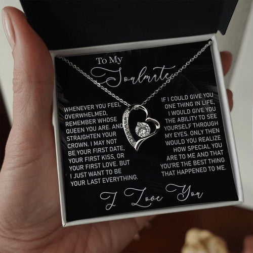 To My Soulmate Necklace, Forever Love Necklace, Gift for Wife Girlfriend Fiancée, Anniversary Necklace, Valentine's Day Gift for Her