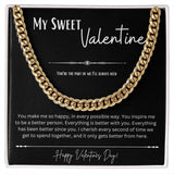 My Sweet Valentine Gift For Him, Cuban Link Chain, Valentines Gift Ideas, Husband Valentine, Boyfriend Valentine, Cuban Link Chain Men