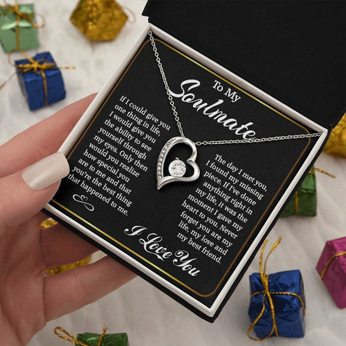 To My Soulmate Necklace, Soulmate Gift, Valentine Gift, Anniversary Necklace, Forever Love Necklace