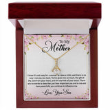 Jewelry, Necklace, Personalized Message Card, Pink Flower Corner, Mother's Day Gift, Alluring Beauty Necklace Gift For Mom From Daughter Son