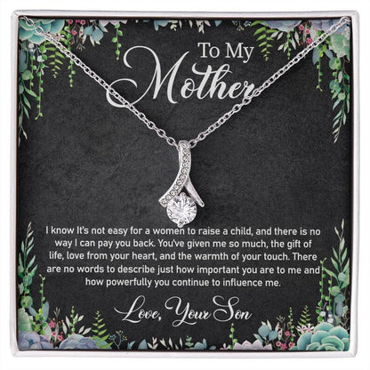 Jewelry, Necklace, Personalized Message Card, Garden Frame, Mother's Day Gift,  Alluring Beauty Necklace Gift For Mom From Daughter, Son