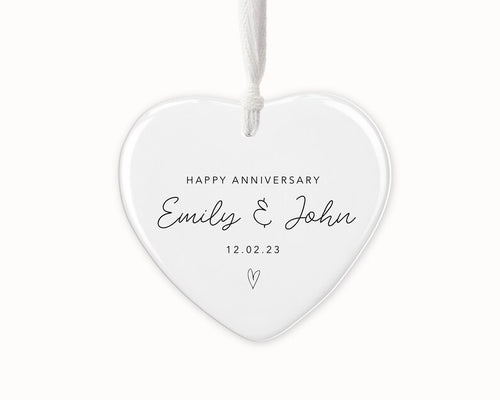 Personalised Happy Anniversary Gift, Anniversary For Husband Wife Partner, Small Keepsake Ornament Gift, Anniversary Gift, Happy Anniversary